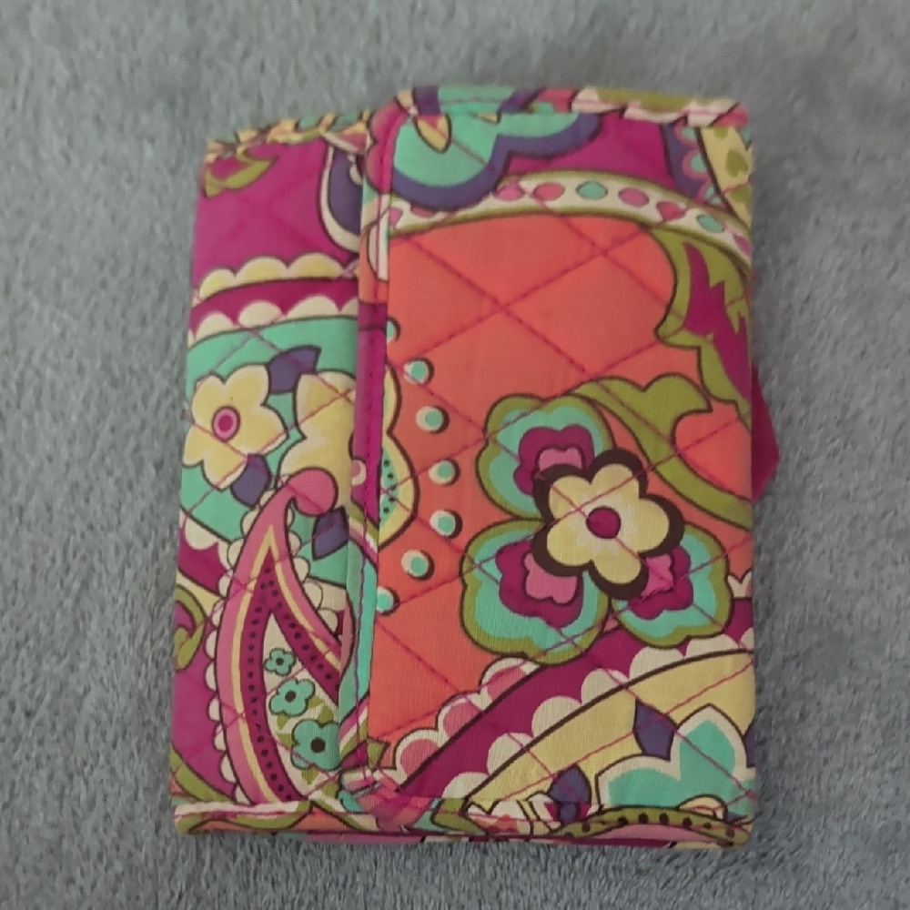 Vera Bradley Pink and Green Floral Quilted Accessory